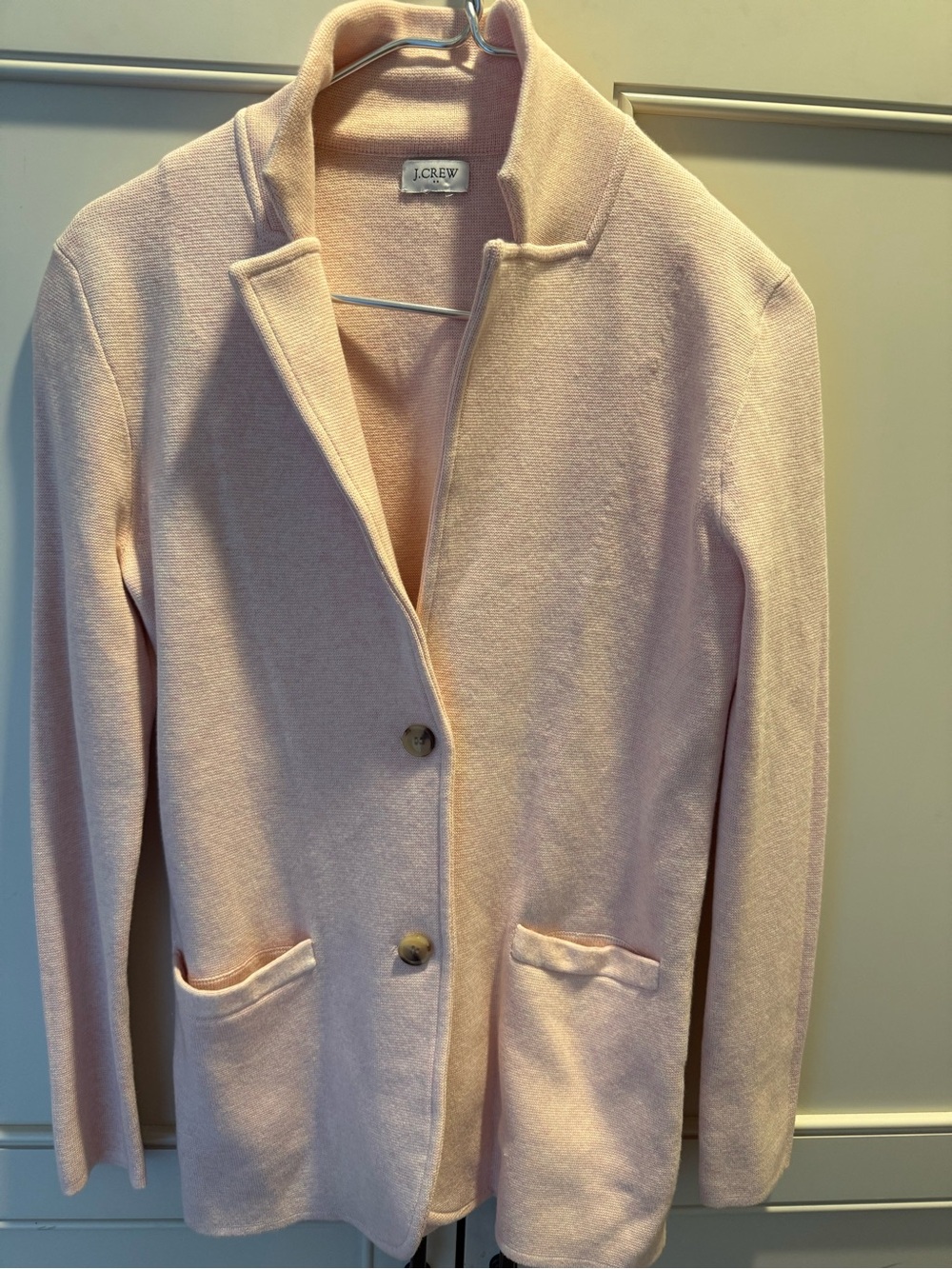 J. Crew Pale Pink Knit Blazer